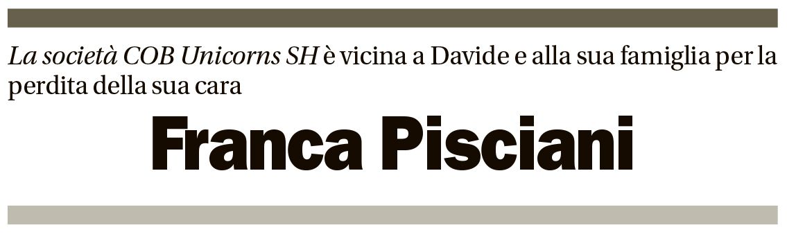 Annuncio funebre Franca Pisciani