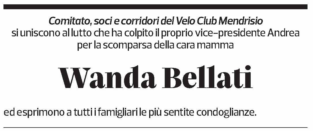 Annuncio funebre Wanda Bellati