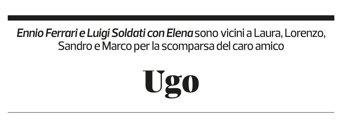 Annuncio funebre Ugo Bassi