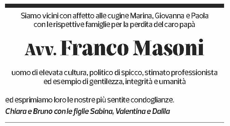 Annuncio funebre Franco Masoni