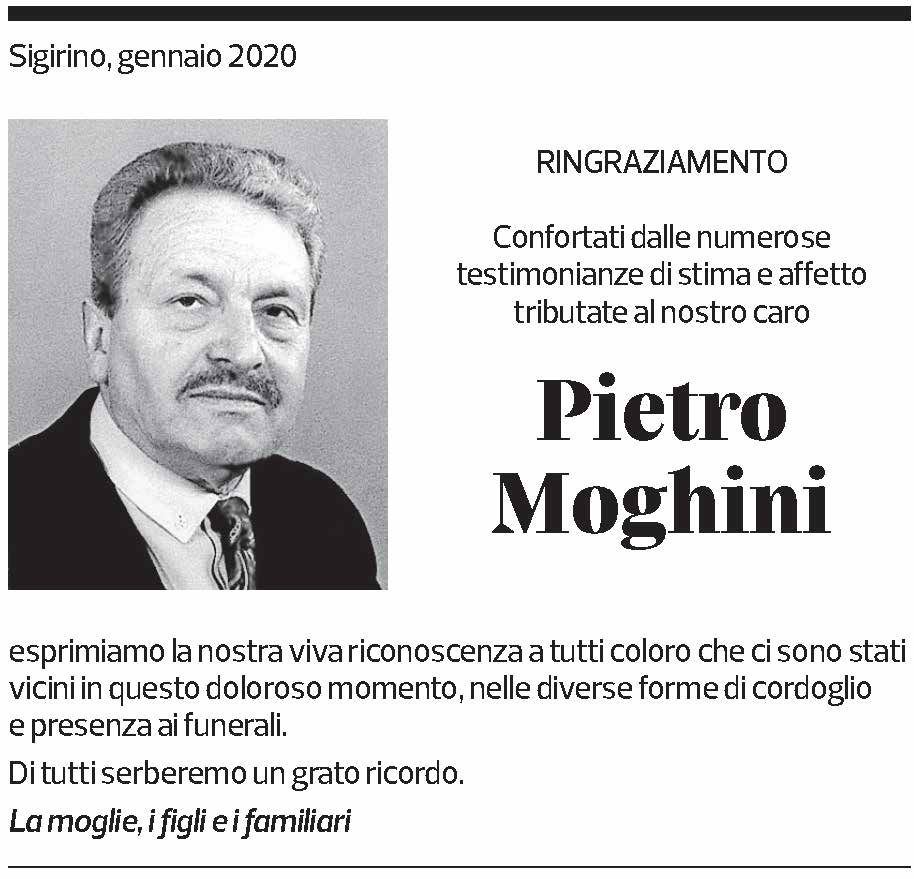 Annuncio funebre Pietro Moghini