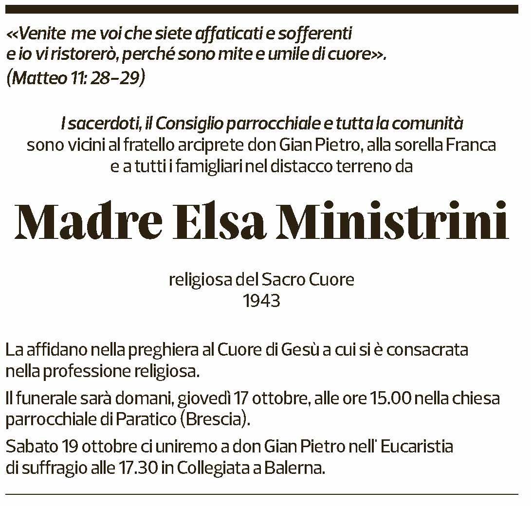 Annuncio funebre Elsa Maestrini