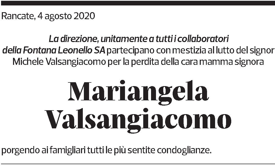 Annuncio funebre Mariangela Valsangiacomo