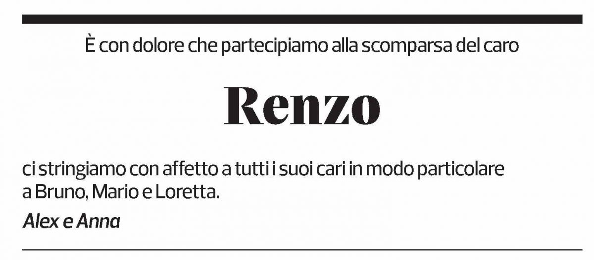 Annuncio funebre Renzo 