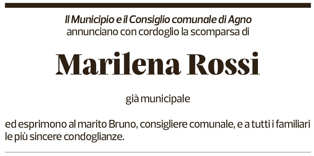 Annuncio funebre Marilena Rossi-reina