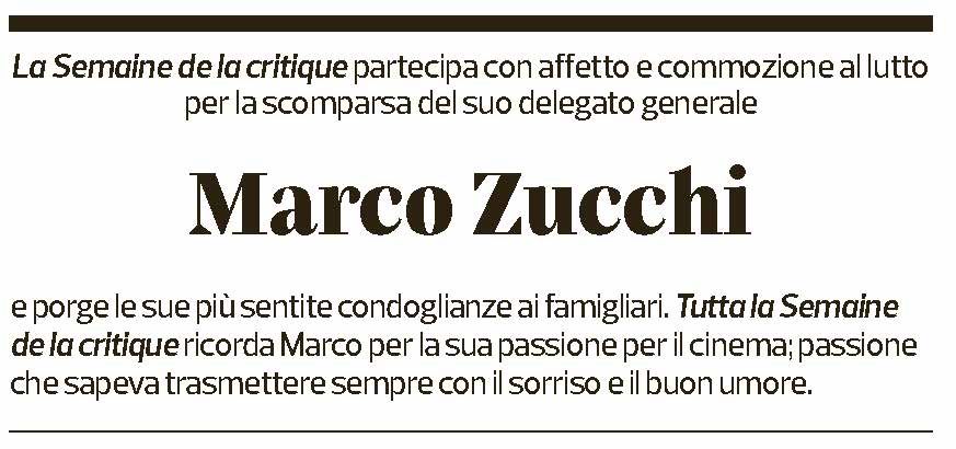 Annuncio funebre Marco Zucchi