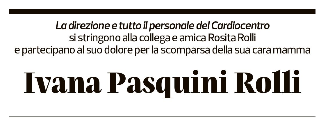 Annuncio funebre Ivana Pasquini Rolli
