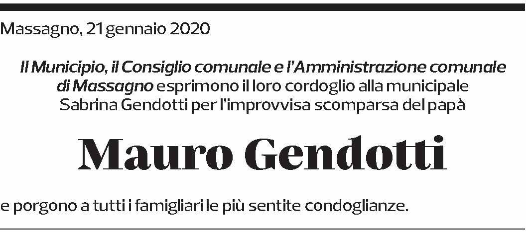 Annuncio funebre Mauro Gendotti