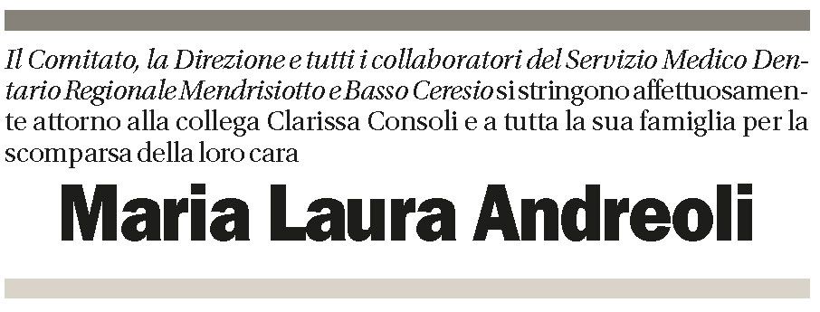 Annuncio funebre Maria Laura Andreoli