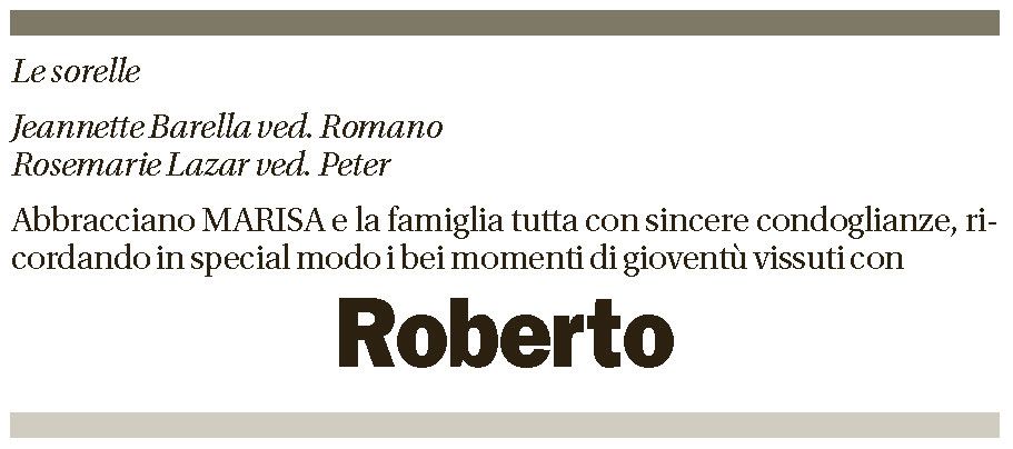 Annuncio funebre Roberto Unternährer