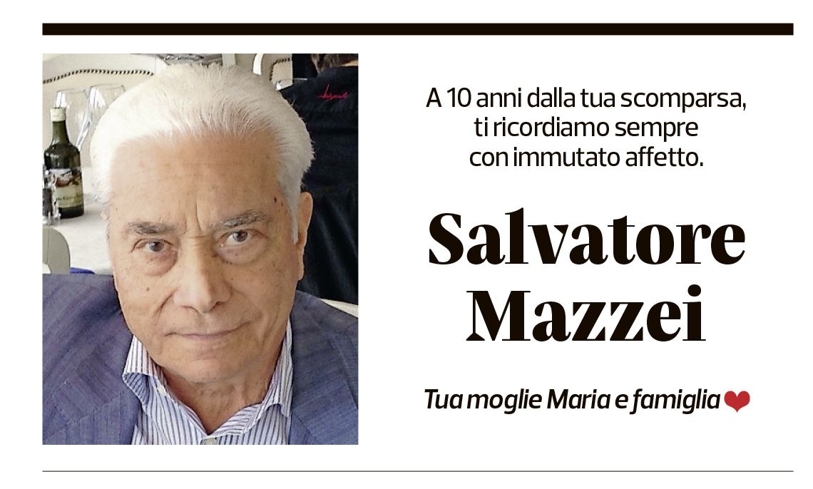 Annuncio funebre Salvatore Mazzei