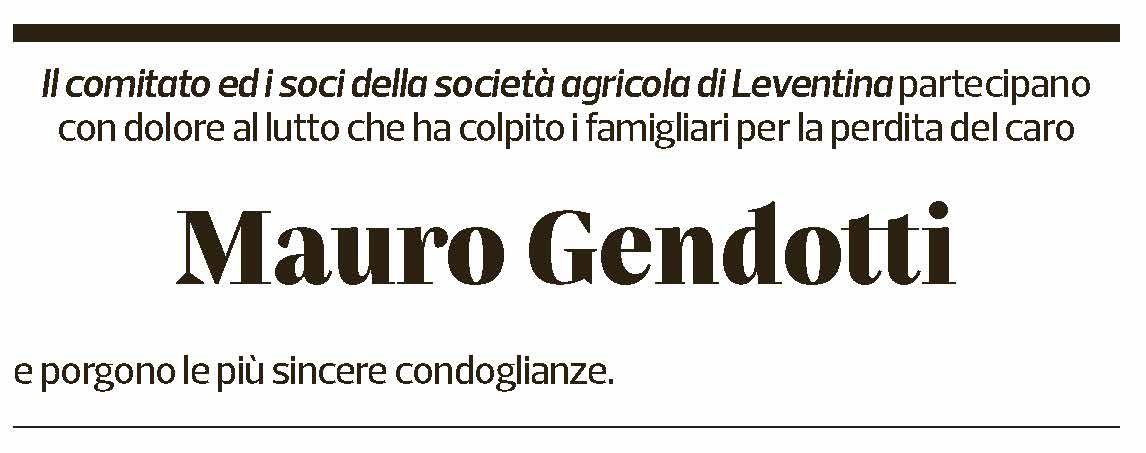 Annuncio funebre Mauro Gendotti