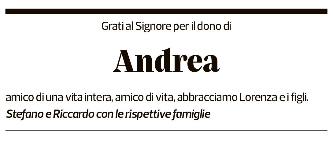 Annuncio funebre Andrea Badaracco