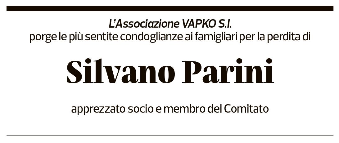 Annuncio funebre Silvano Parini