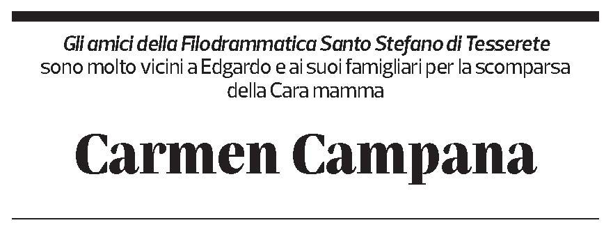 Annuncio funebre Carmen Campana