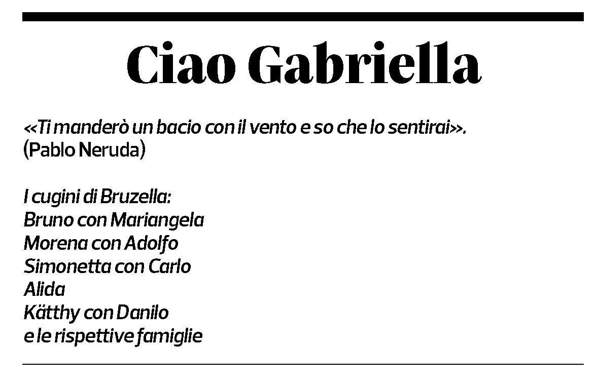 Annuncio funebre Gabriella Guidali