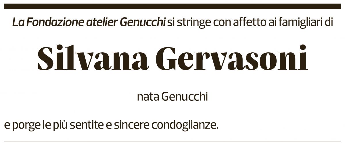 Annuncio funebre Arbedo Gervasoni