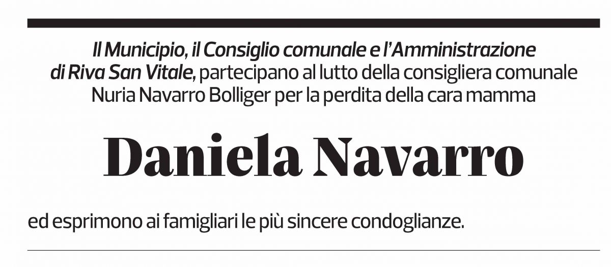 Annuncio funebre Daniela Navarro