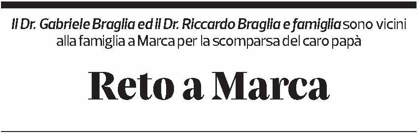 Annuncio funebre Reto A Marca