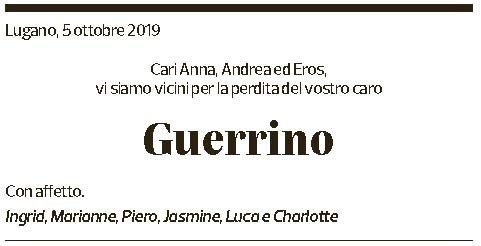 Annuncio funebre Guerrino Calligher