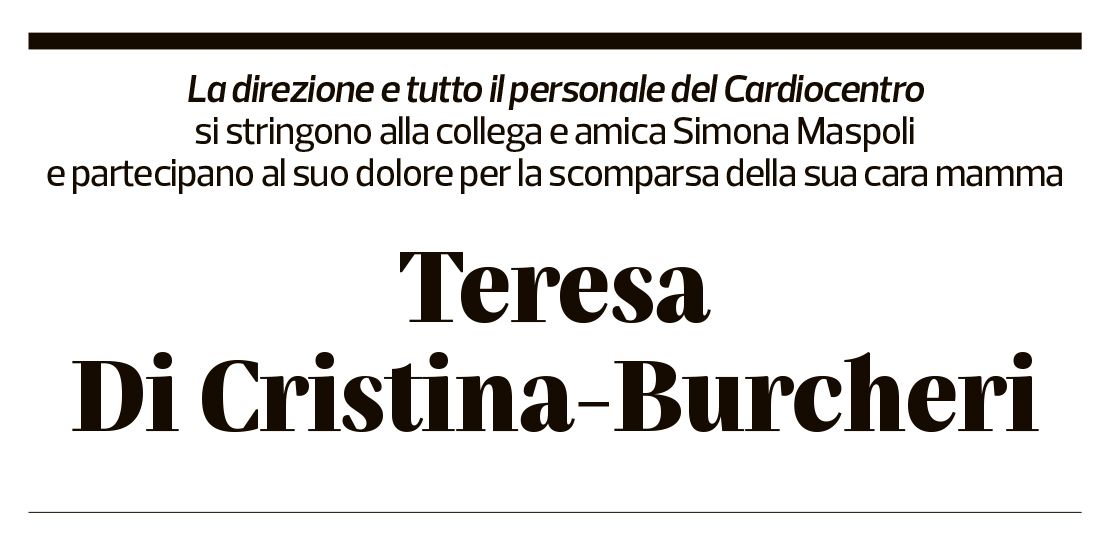 Annuncio funebre Teresa Di Cristina-burcheri