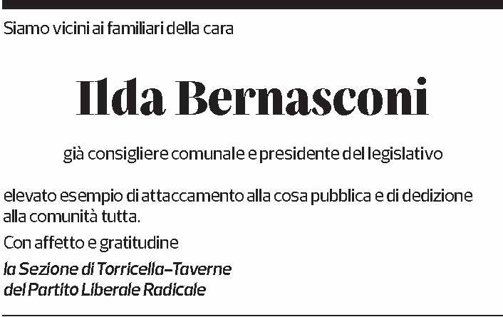 Annuncio funebre Ilda Bernasconi