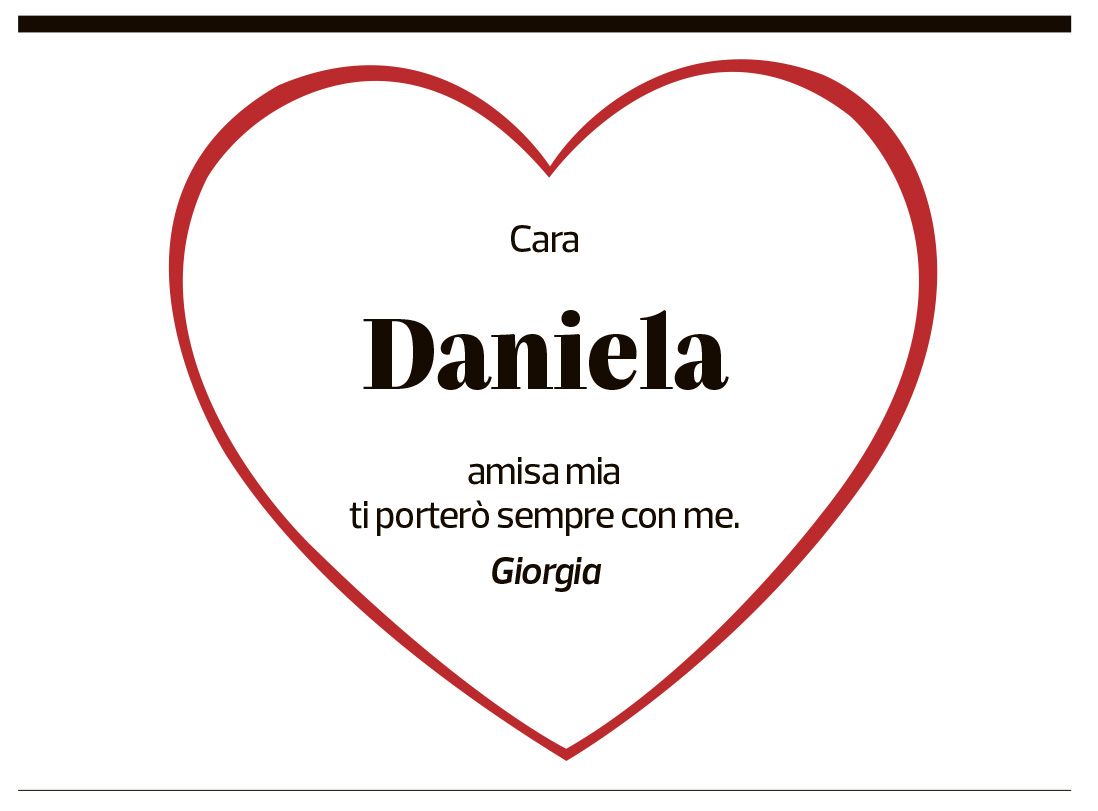 Annuncio funebre Daniela Pescetti