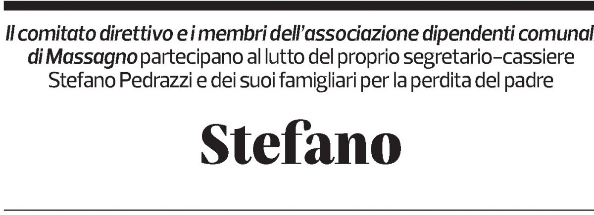 Annuncio funebre Stefano Pedrazzi