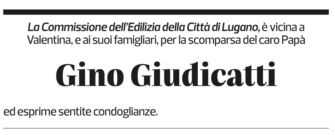 Annuncio funebre Gino Giudicatti