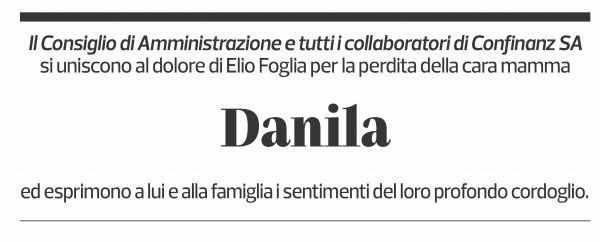 Annuncio funebre Danila 