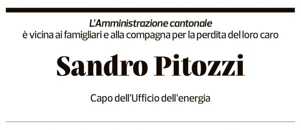 Annuncio funebre Sandro Pitozzi