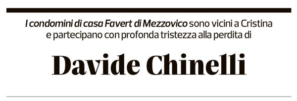 Annuncio funebre Davide Chinelli