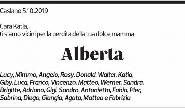 Annuncio funebre Alberta Baumann