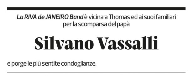 Annuncio funebre Silvano Vassalli