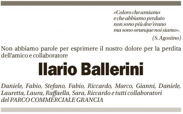 Annuncio funebre Ilario Ballerini