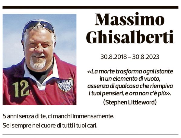 Annuncio funebre Massimo Ghisalberti