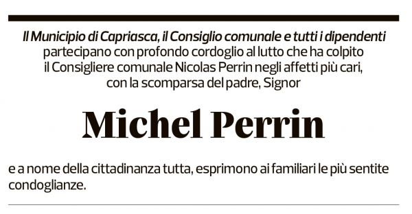 Annuncio funebre Michel Perrin