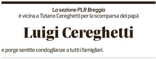 Annuncio funebre Luigi Cereghetti