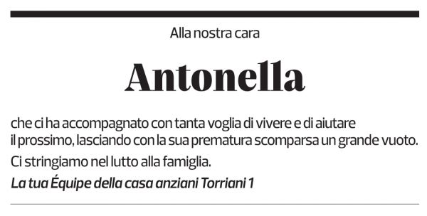 Annuncio funebre Antonella Spagnolo-masciadri