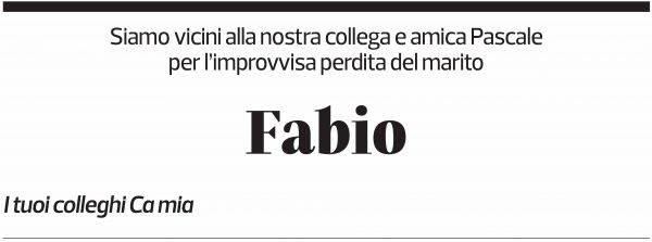 Annuncio funebre Fabio Somazzi