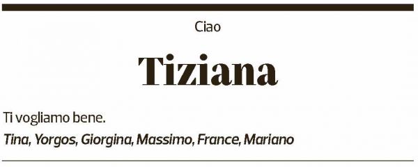 Annuncio funebre Tiziana Soudani
