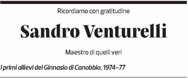 Annuncio funebre Sandro Venturelli