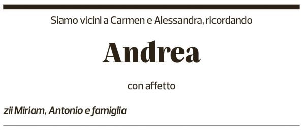 Annuncio funebre Andrea 