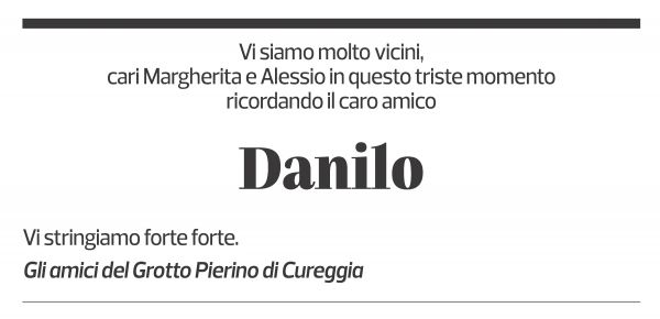 Annuncio funebre Danilo Quadrelli