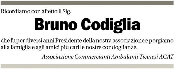 Annuncio funebre Bruno Codiglia