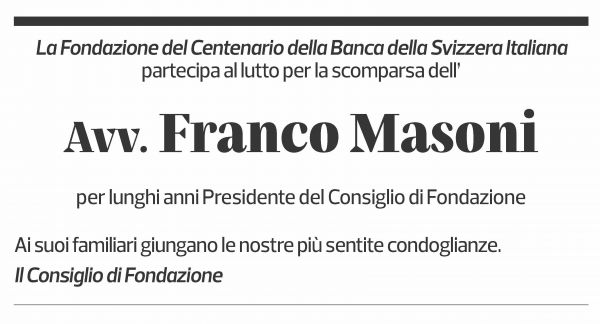 Annuncio funebre Franco Masoni