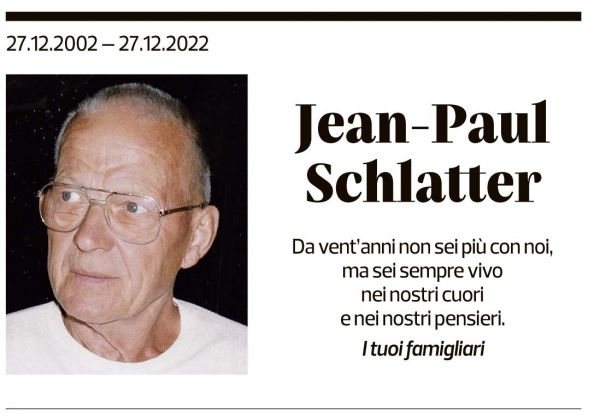 Annuncio funebre Jean-paul Schlatter