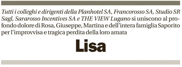 Annuncio funebre Elisa Saporito