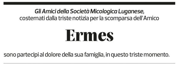 Annuncio funebre Ermes Balmelli