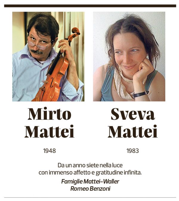 Annuncio funebre Mirto Sveva Mattei